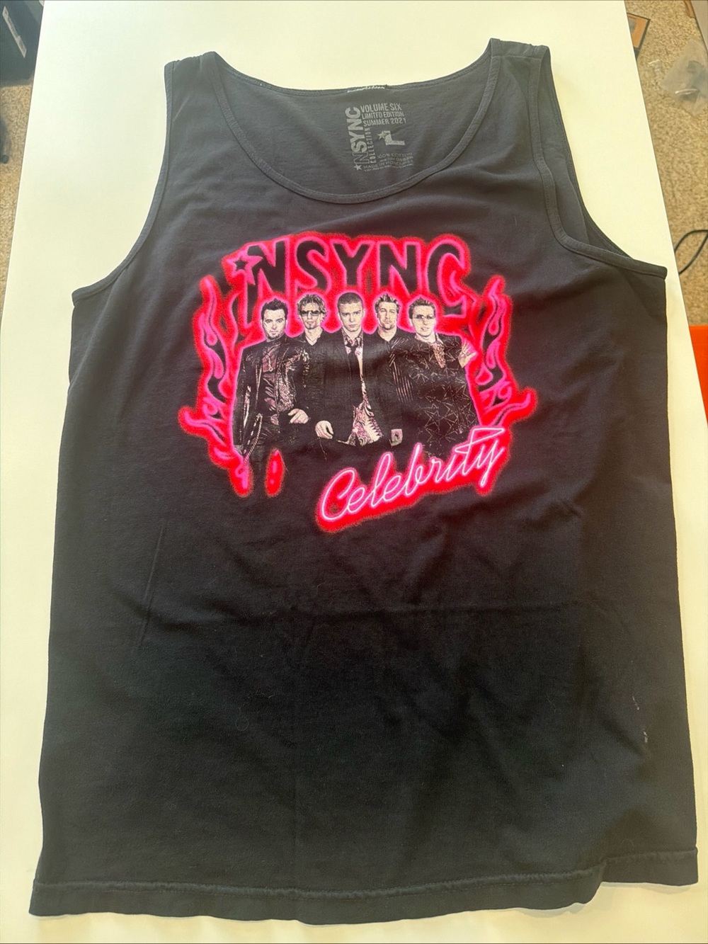 Black NSYNC Graphic 'Celebrity' Tank Top